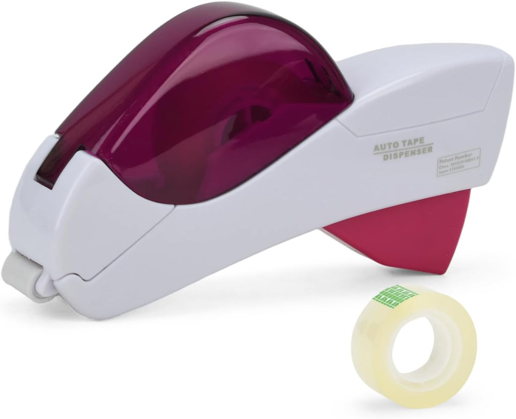 Handheld Auto Tape Dispenser, Handheld & Portable Design, White