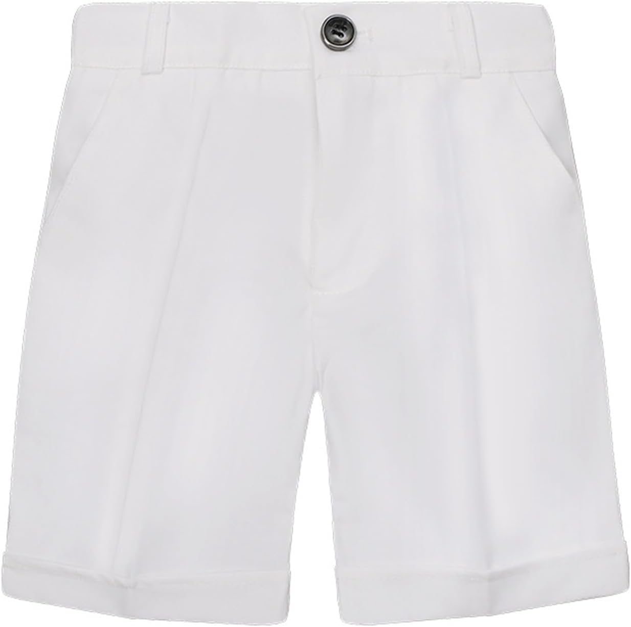 Toddler Boys Golf Shorts Chino Back Flat Front School Uniform White | Kids Dress Shorts, Active Flat Front Stretch