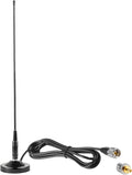 Vehicle Car Mobile Ham Radio GMRS Soft Whip Antenna, UHF VHF 136-174MHz 400-470MHz 2meter 70CM Magnetic Base Mount