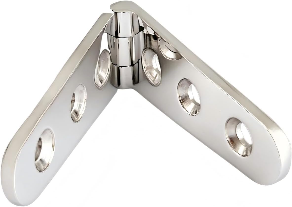 316 Stainless Steel Heavy Duty Marine Boat Strap Hinge, 6" 2 Pack