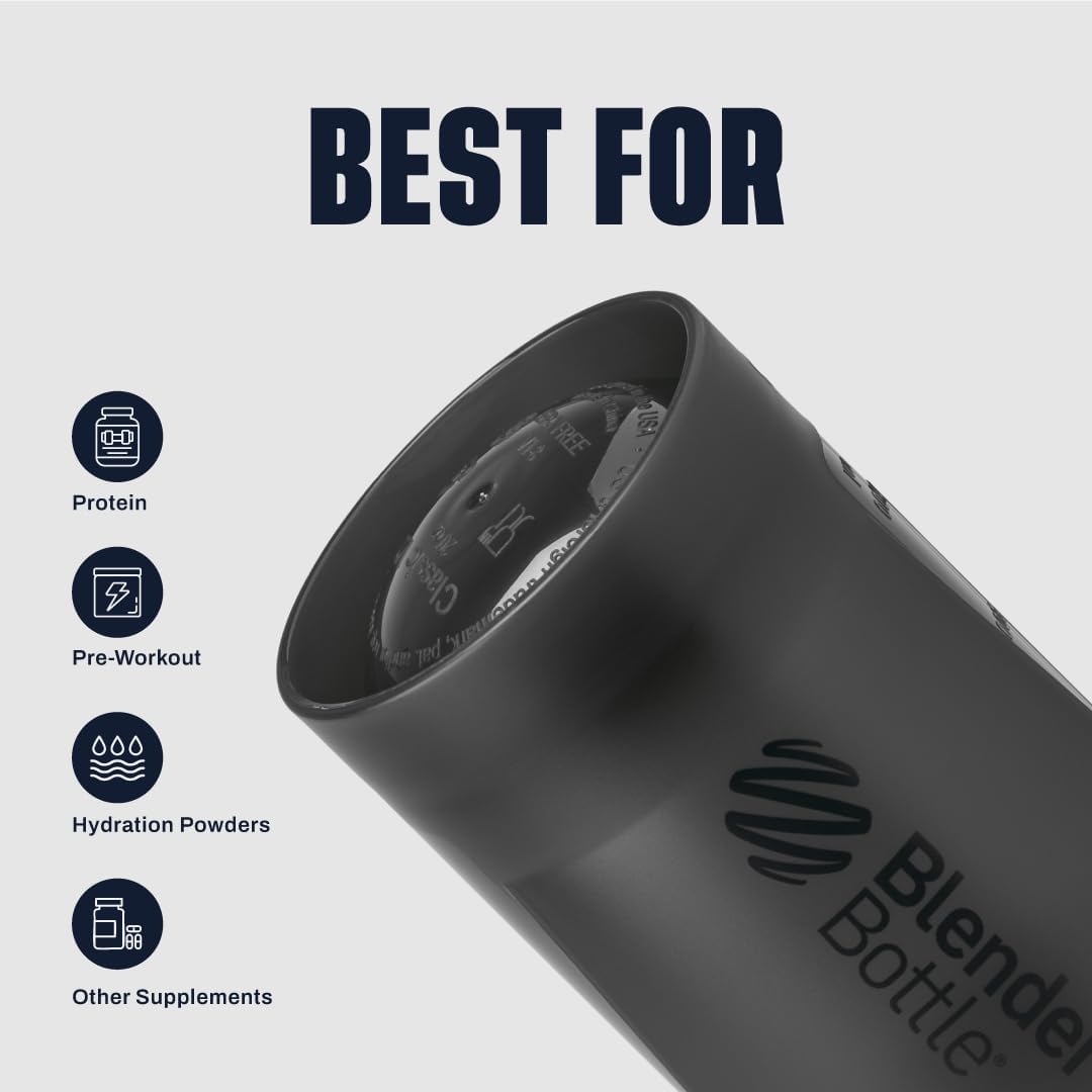 Classic V2 Plastic Shaker Bottle 20 oz Black