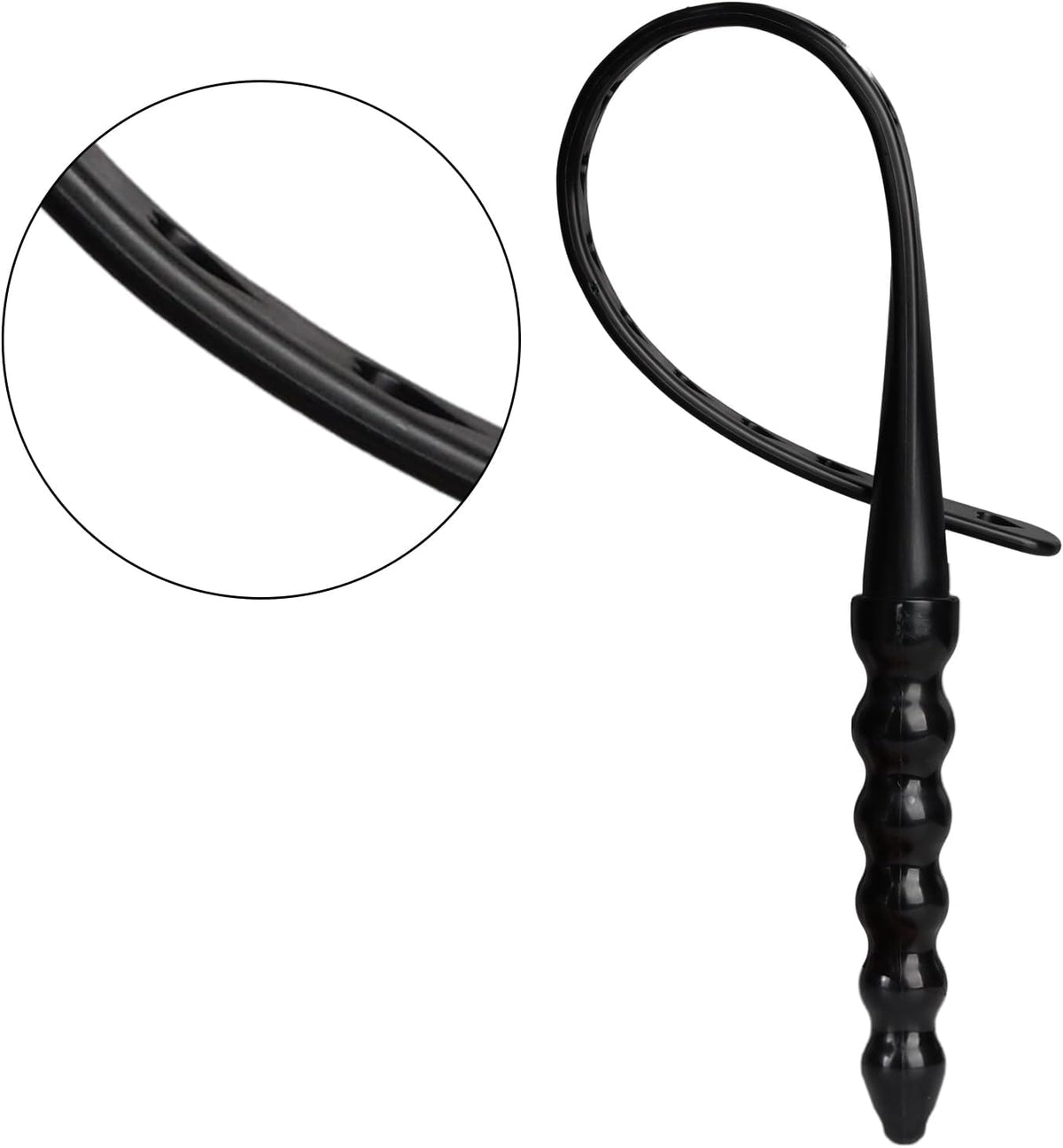 Rubber Whip Riding Crop for Horseback Riding, Durable Non-Slip Handle, Lightweight Equestrian Training Crop