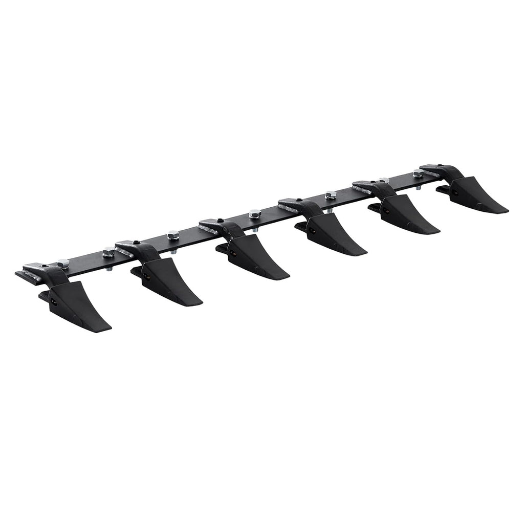 Bucket Tooth Bar, 48'', Heavy Duty Tractor Bucket 6 Teeth Bar for Loader Tractor Skidsteer, 4560 lbs Load-Bearing