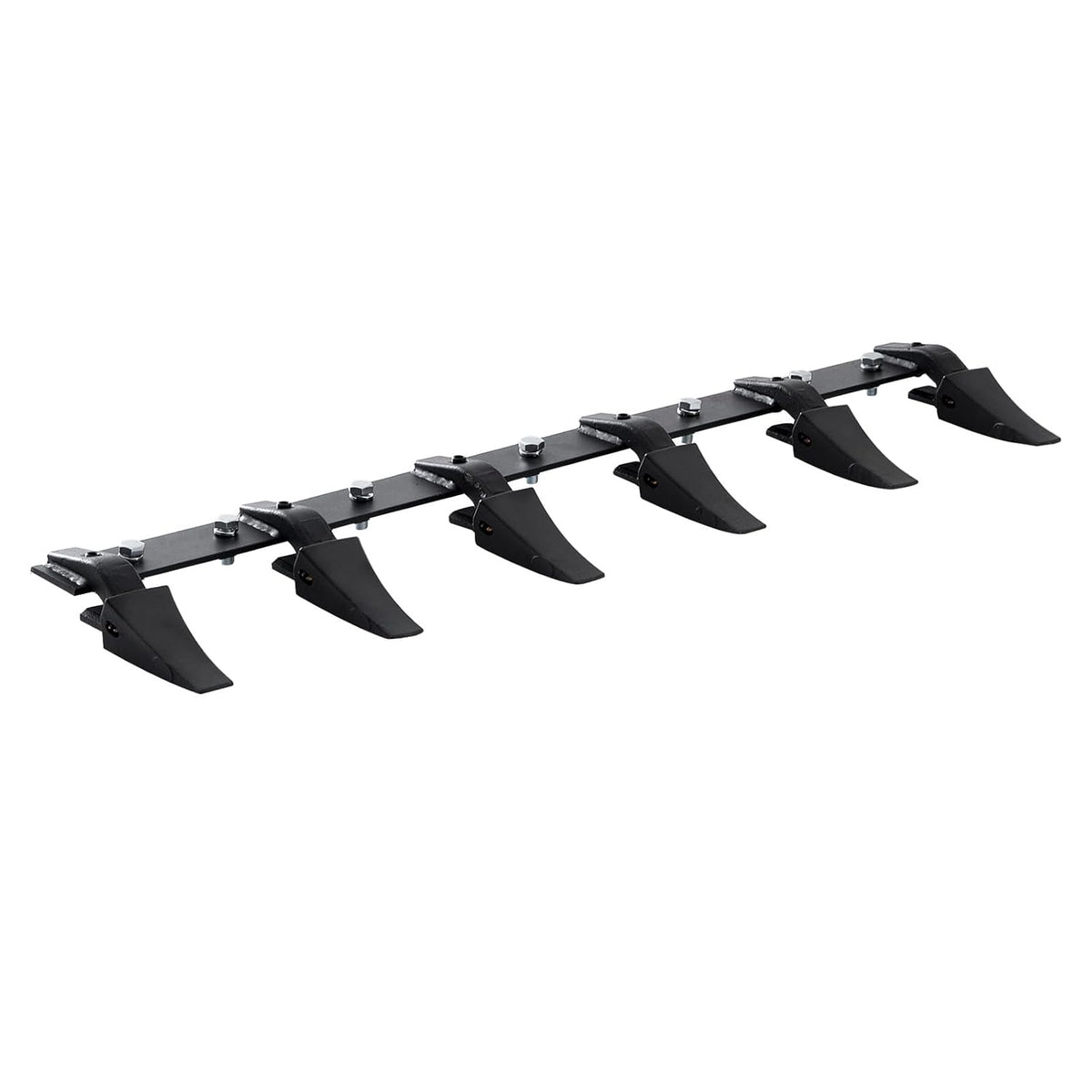 Bucket Tooth Bar, 48'', Heavy Duty Tractor Bucket 6 Teeth Bar for Loader Tractor Skidsteer, 4560 lbs Load-Bearing