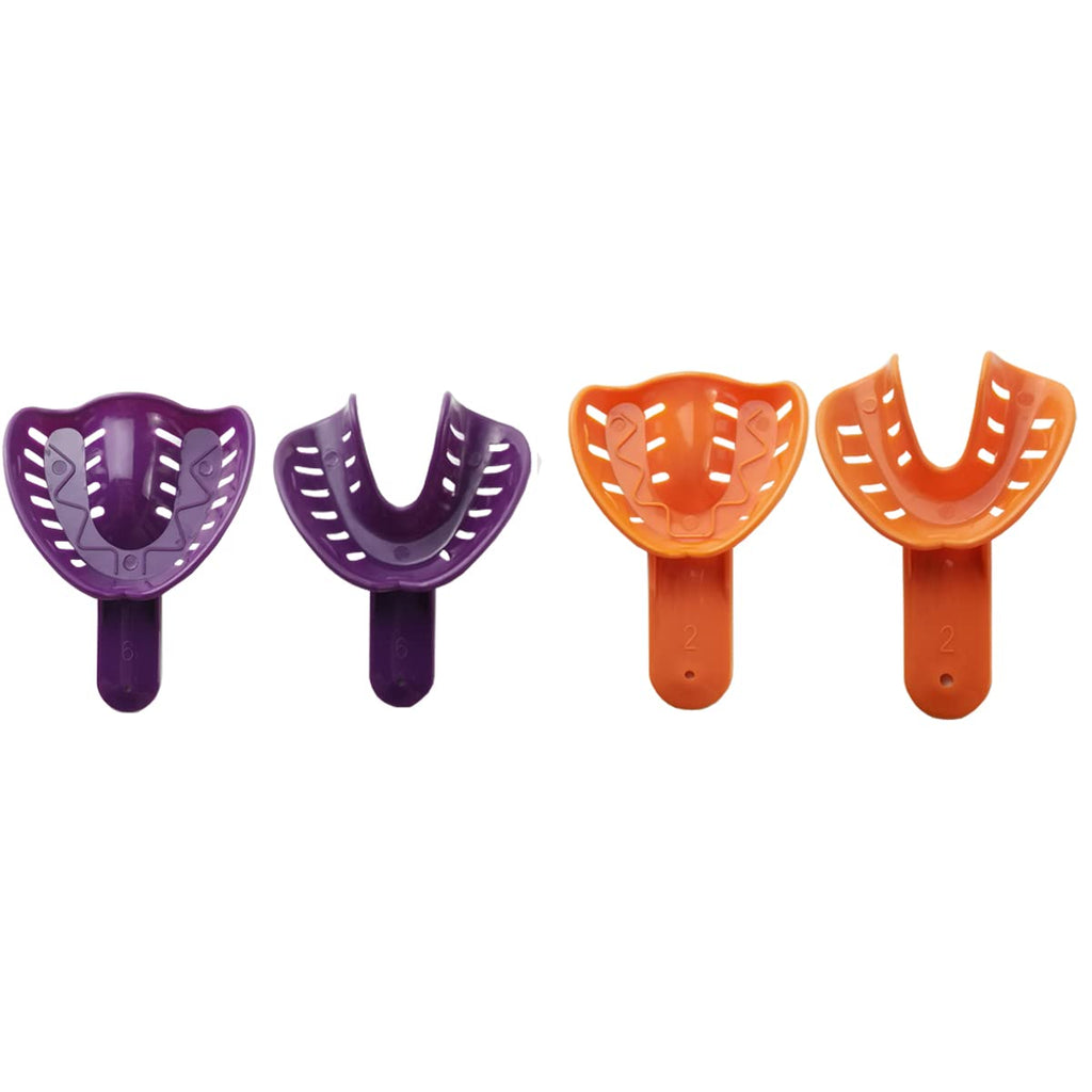 12PCS 6 Sizes Dental Impression Tray for Adult/Children, Plastic Materials Teeth Holder Dental Central Supply for
