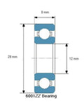 FAG 6005 2ZR C3, 2Z, ZZ, Deep Groove Roller Bearing, 6005 ZZ Same Day Shipping!!