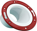 Mueller Industries PVC Closet Flange, Offset, Metal Ring, Hub, 4" x 3" Pipe Size - Pipe Fitting
