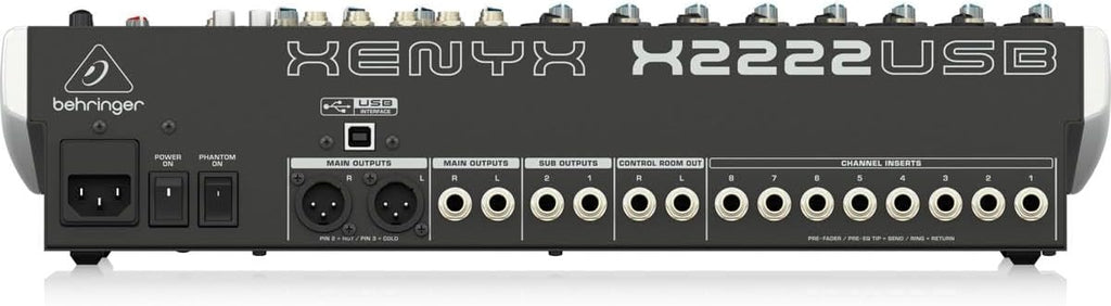 Xenyx X2222USB Premium 22-Input 2/2-Bus Mixer with XENYX Mic Preamps & Compressors