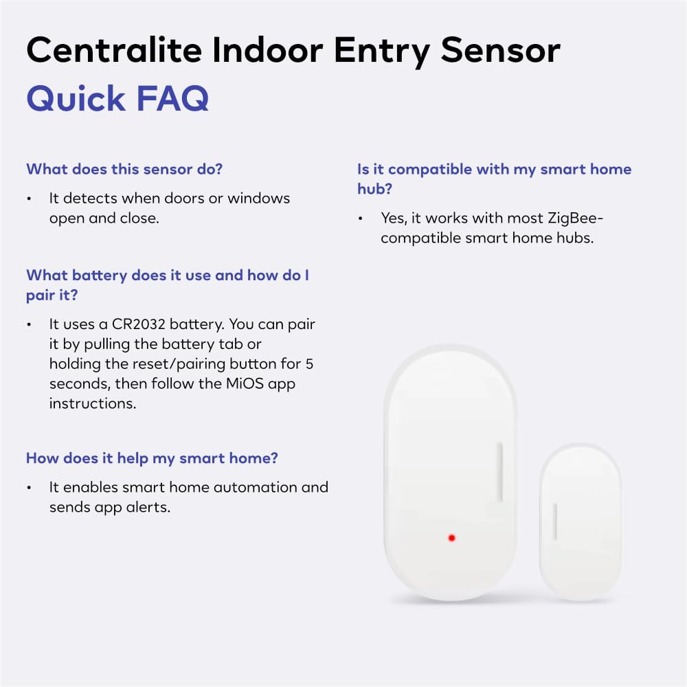 Home Protection Bundle | Includes 1 Motion Sensor, 2 Door/Window Sensors & 1 Water Leak Detector for Whole-Home