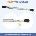 MREEGS Door Pressure Gauge 0-35 Lbs Push-Pull with Plastic Protective Tube