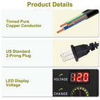 Wefomey 3V-24V 3A Universal Power Supply 72W Adjustable 2-Pin AC/DC Adapter