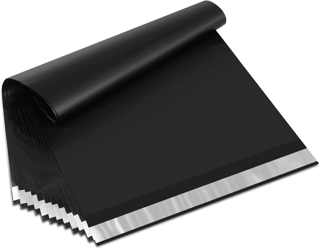 Large Poly Mailers 14.5x19 Inch Black 200 Pack Plastic Shipping Bags