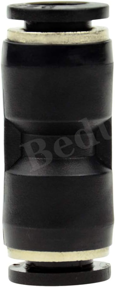 Beduan Pneumatic Push to Connect Fitting, 3/8" x 3/8" Tube OD Straight Quick Adapter Air Fitting （Pack of 10）