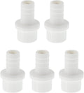 Plastic Hose Barb Fitting 1" x 5/8" Barb OD Straight Through Pipe Connector White 5 Pcs