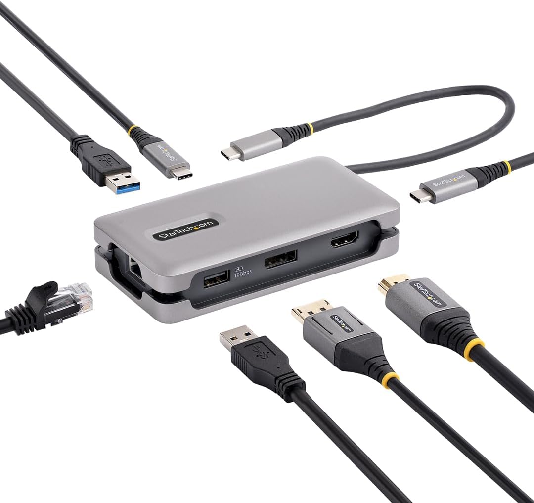 USB-C Docking Station for MacBook Pro M1 M2 M3 M4 and Windows, 4K 60Hz HDMI, HDR, USB 10Gbps Hub, 100W Laptop