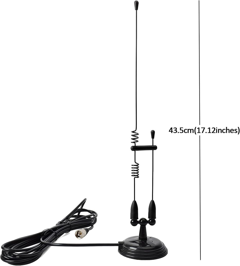 Amateur Dual Band VHF & UHF Magnet Base Mobile Radio Antenna W/PL259 | 3.5inchs Magnetic Mount,for SO239 2m/70cm