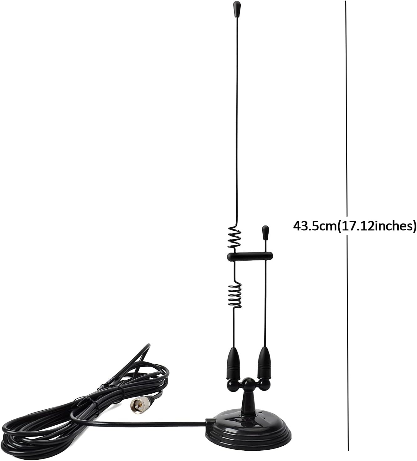 Amateur Dual Band VHF & UHF Magnet Base Mobile Radio Antenna W/PL259 | 3.5inchs Magnetic Mount,for SO239 2m/70cm