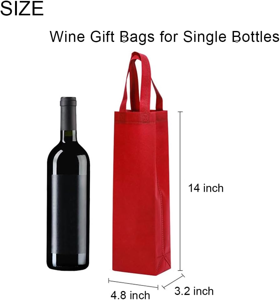12 Pack Reusable Wine Gift Bags 14x4.8x3.2 Inch