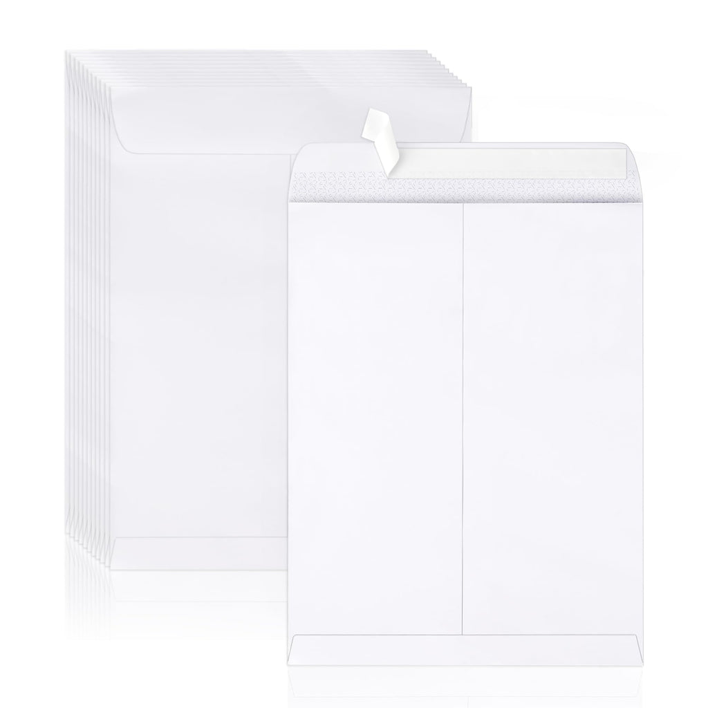 24 Pack 9 x 12 Self Seal Security White Catalog Envelopes