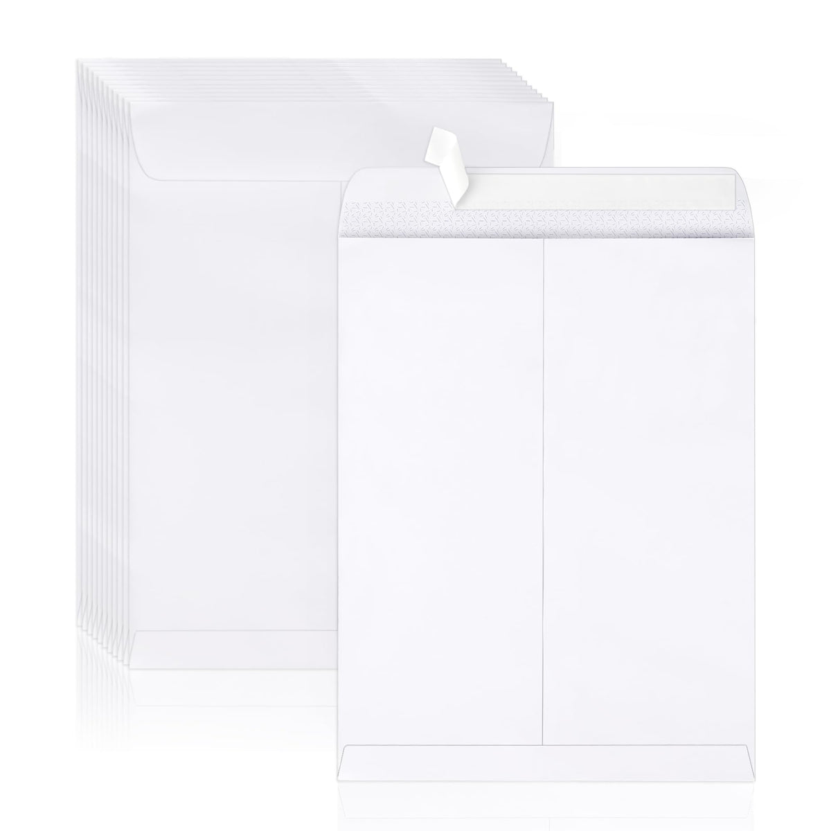 24 Pack 9 x 12 Self Seal Security White Catalog Envelopes