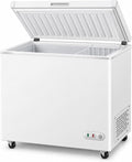 7 Cu. Ft. Commercial Deep Chest Freezer, Locking Stay-Open Lid, White