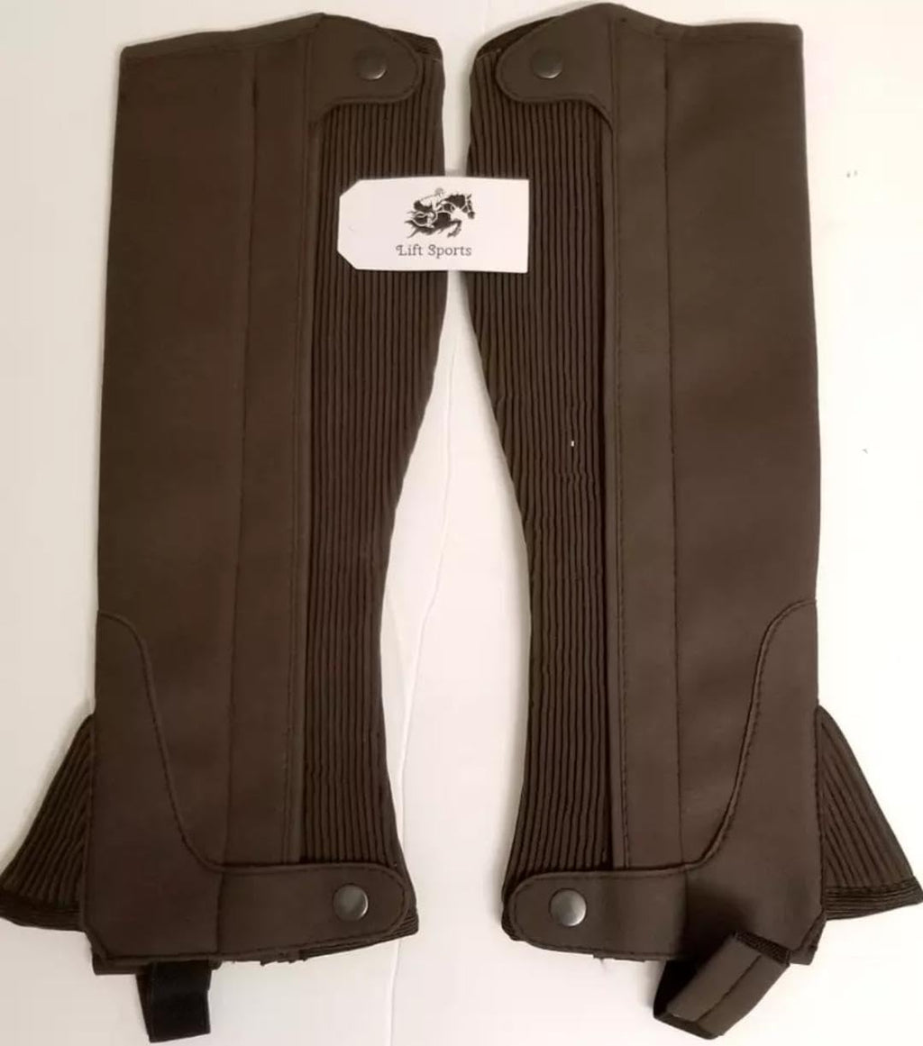 Adult Unisex Horse Riding Equestrian Half Chaps Amara Fabric