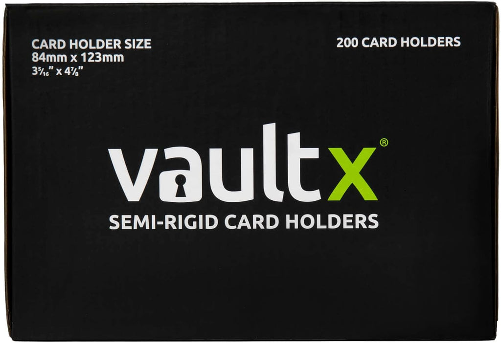 Semi Rigid Card Holders (200 Pack) Hard PVC Sleeves | Ideal for PSA & CGC grading submissions. Semi-rigid hard card