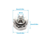 Waziaqoc #6-32 K-Lock Nuts, Stainless Steel Hex Nut, 50Pcs