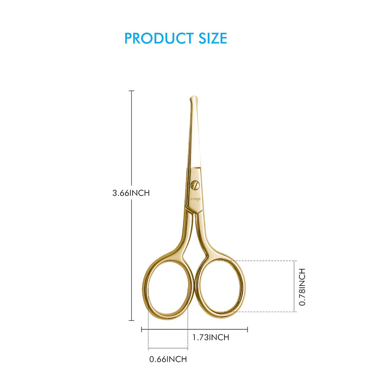 Professional Nose Hair Scissors Rounded Tip Stainless Steel