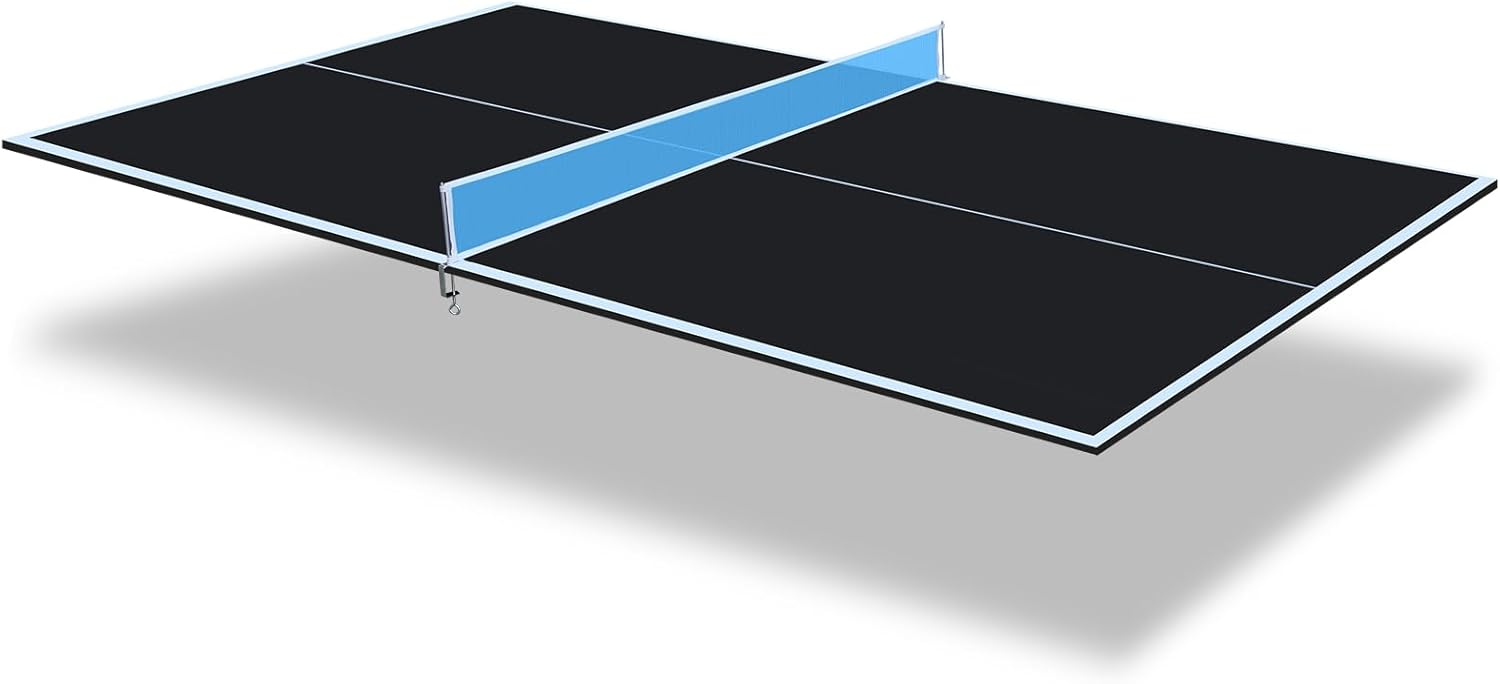 Ping Pong Table Top for Billiard Table, 7FT/8FT/8.5FT/9FT Foldable Table Tennis Table Topper for Pool Table, Indoor