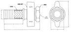 Dixon Valve & Coupling Boss GF81 Plated Iron Hose Fitting, GJ Boss Ground Joint Complete Seal, 2" NPT Female x 2-1/32" Hose ID Barbed