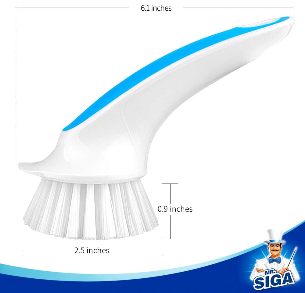 Pot and Pan Cleaning Brush, Dish Brush for Kitchen, Blue, Pack of 2