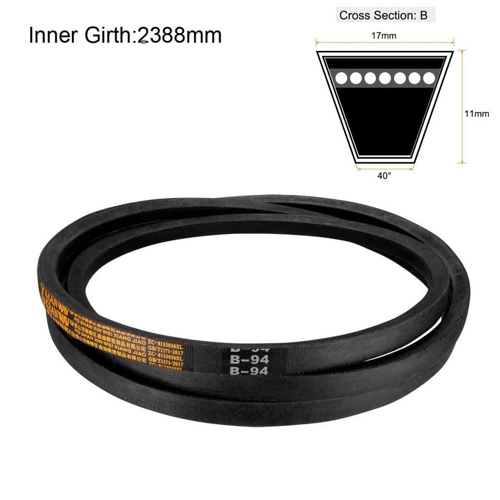 uxcell B-94 V-Belts 94" Inner Length, B-Section Rubber Drive Belt