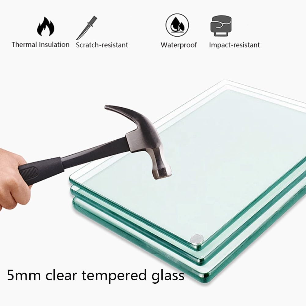 Hopper Window for Basement Bathroom, Aluminum Frame and Tempered Glass, 50mm Profiles, Soundproof and Thermal