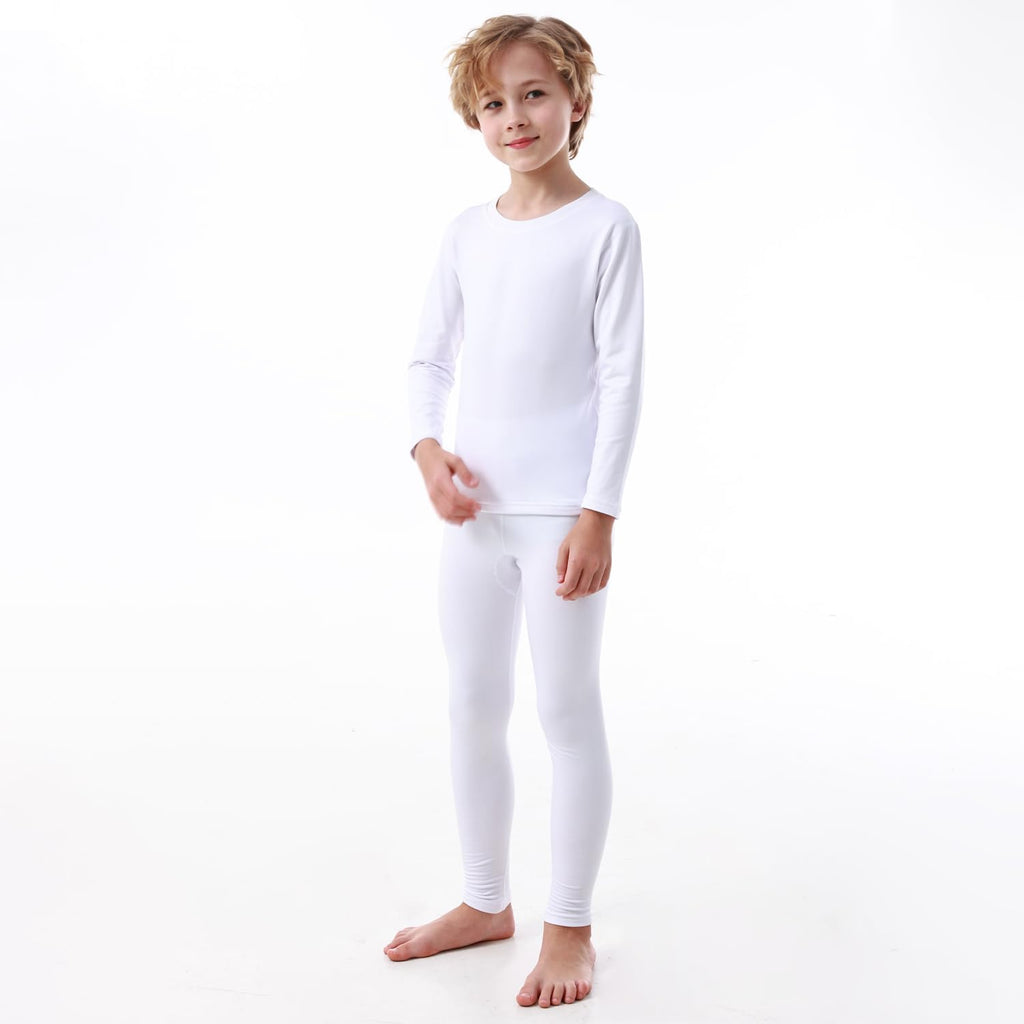Thermal Underwear Set for Boys Long Johns Fleece Lined Set Kids Ultra Soft Base Layer Top Bottom Warm Set for Skiing