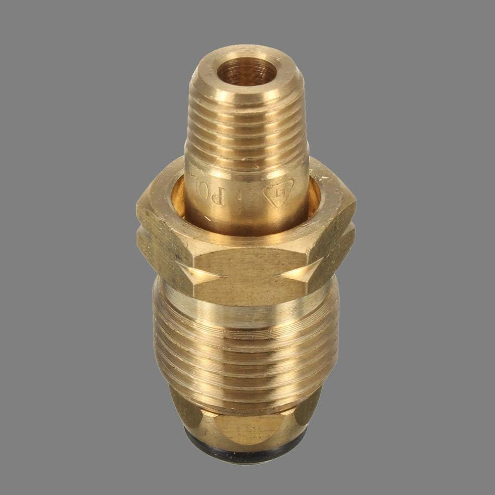2 Packs Universal Propane LP LPG Gas Cylinder Tank Adapters Fitting Full Flow Brass Connector 1/4'' 6mm MNPT
