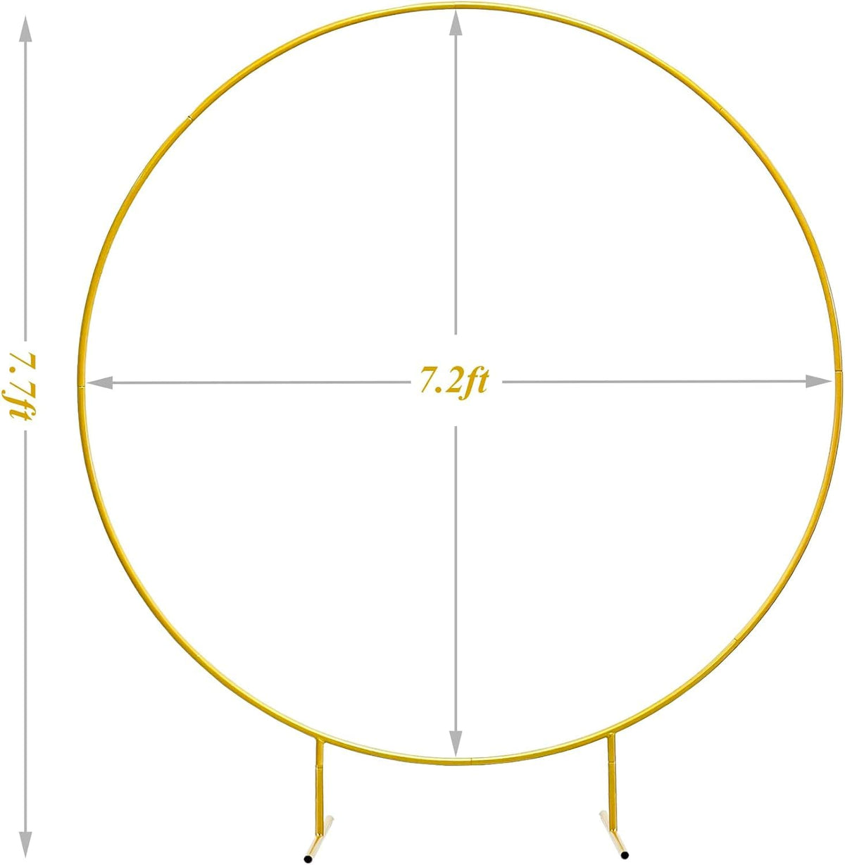 7.2ft Gold Metal Circle Balloon Arch Kit