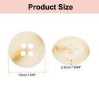 12pcs Round Sewing Button 5/8" 4 Holes Craft Buttons