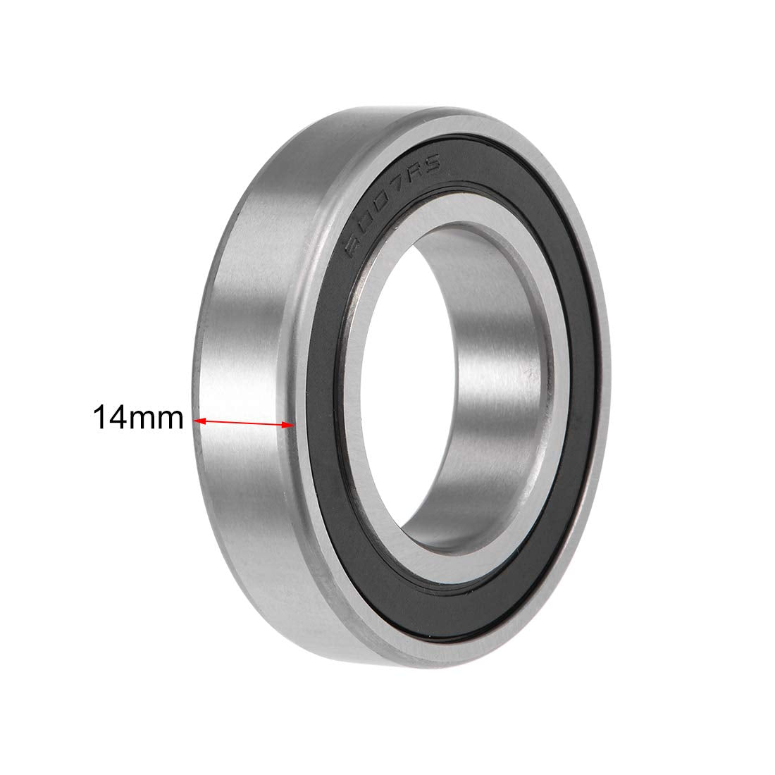 uxcell 6007-2RS Deep Groove Ball Bearings Z2 35mm X 62mm X 14mm Double Shielded Carbon Steel 2pcs