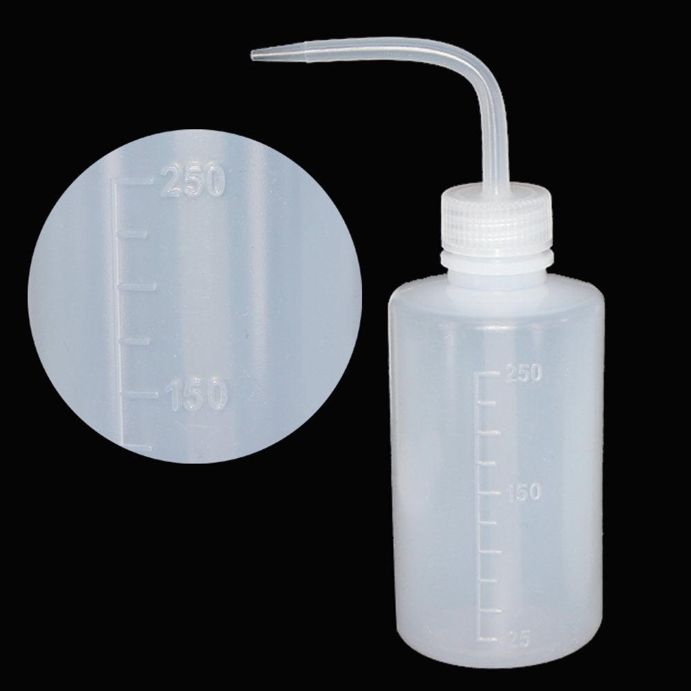 250ml+500ml Plastic Safety Wash Bottles 8 Pack - Each Size 4 Pack