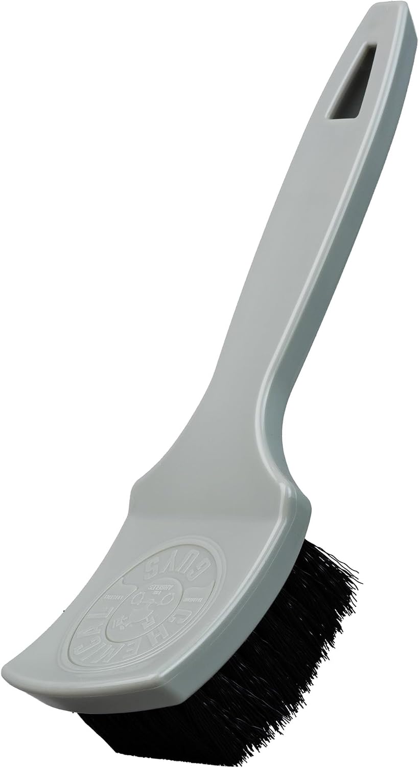 The Nifty Interior Detailing Brush for Carpet & Upholstery | Synthetic bristles and a short ergonomic handle scrub
