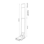 White Square Wedding Backdrop Stand,Metal Arch Backdrop Stand w/Foldable Base,Adjustable Height(1-2m) Rectangle Metal