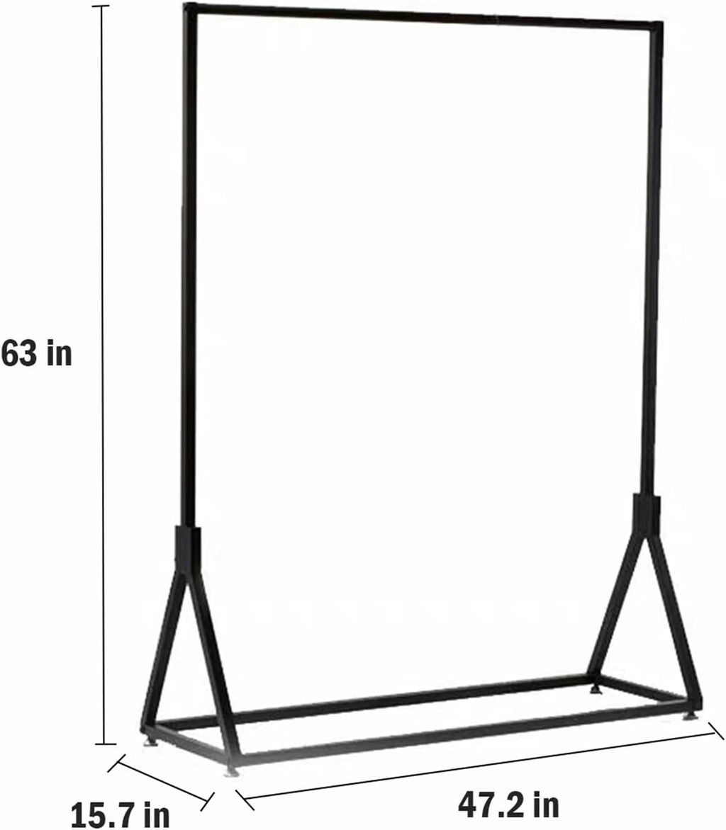 Modern Simple Heavy Duty Metal Rolling Garment Rack with Wheels,Retail Display Clothing Rack, Single Rod