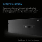 AC Infinity Rack Mount Drawer 2U, Locking Storage for 19" Server & AV Racks