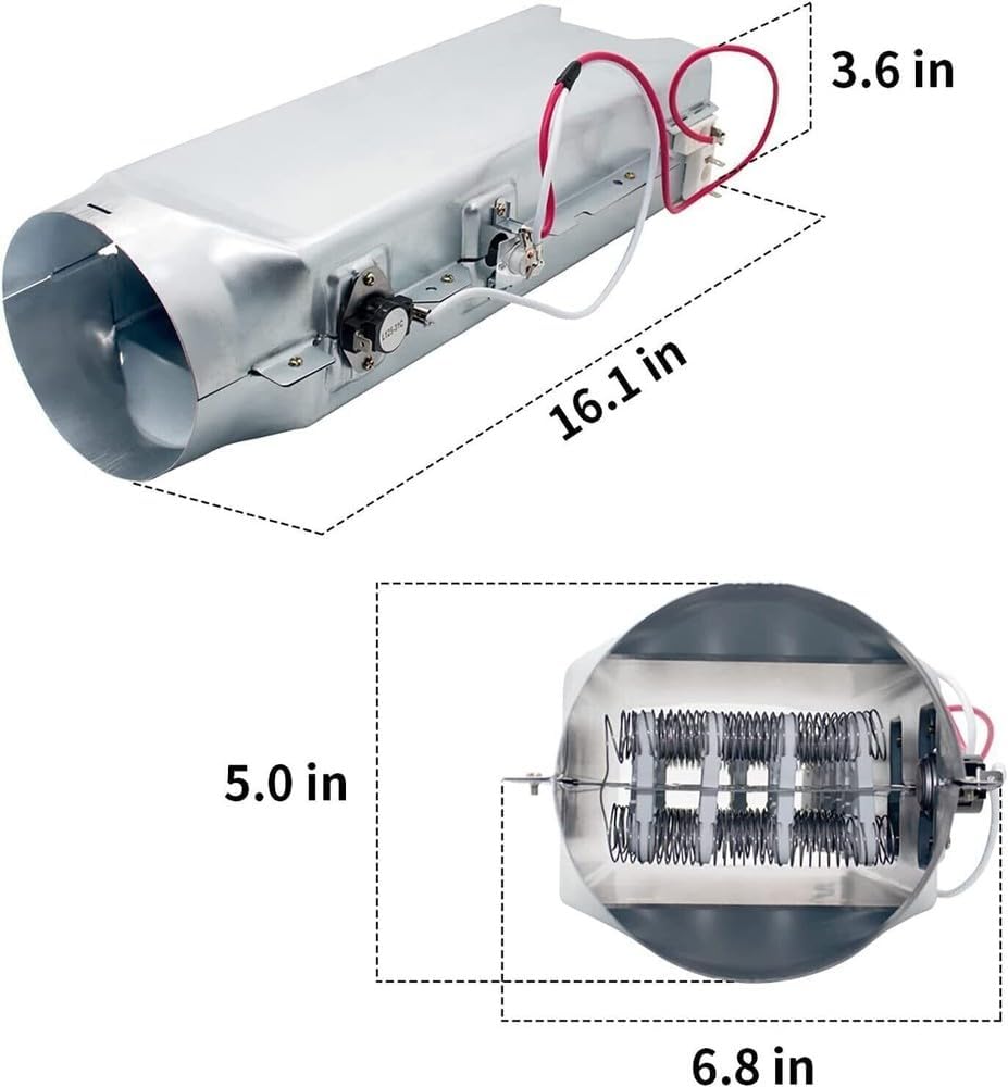Replacement Part for Dryer Heating Element Assembly Compatible replacement for DLE6942W Multi-Purpose Appliance Repair Replacement Part Performance Restoration Maintenance Component