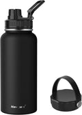 32oz Insulated Water Bottle for Sports, Keep Cold 24H | 2-in-1 Spout and Handle Lids, Double Leak-Proof, 18/8