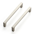 Brushed Nickel Cabinet Handles Square Pulls, 5 Inch, 25 Pack