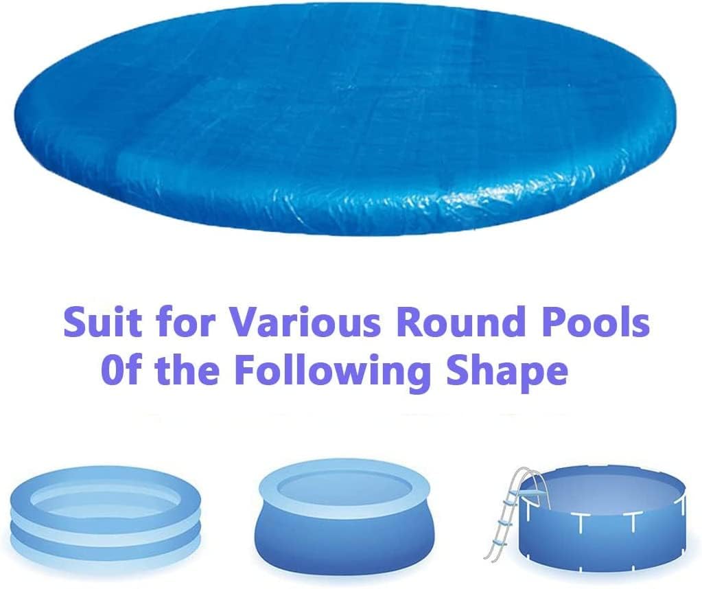 Solar Heating Round Pool Cover, Blue, 12 Ft