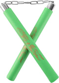 Nunchuck,Foam Training Nunchucks/Nunchakus with Steel Chain for Kids & Beginners Practice and Training (Green)