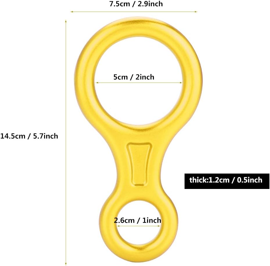 Climbing Rappel 8 s, Climbing Rappel Descender s, Climb Aluminum Figure 8 Descender Rigging for Belay Device(ld)